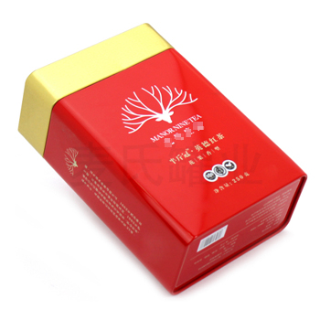 英德紅茶鐵盒，方形茶葉鐵盒包裝